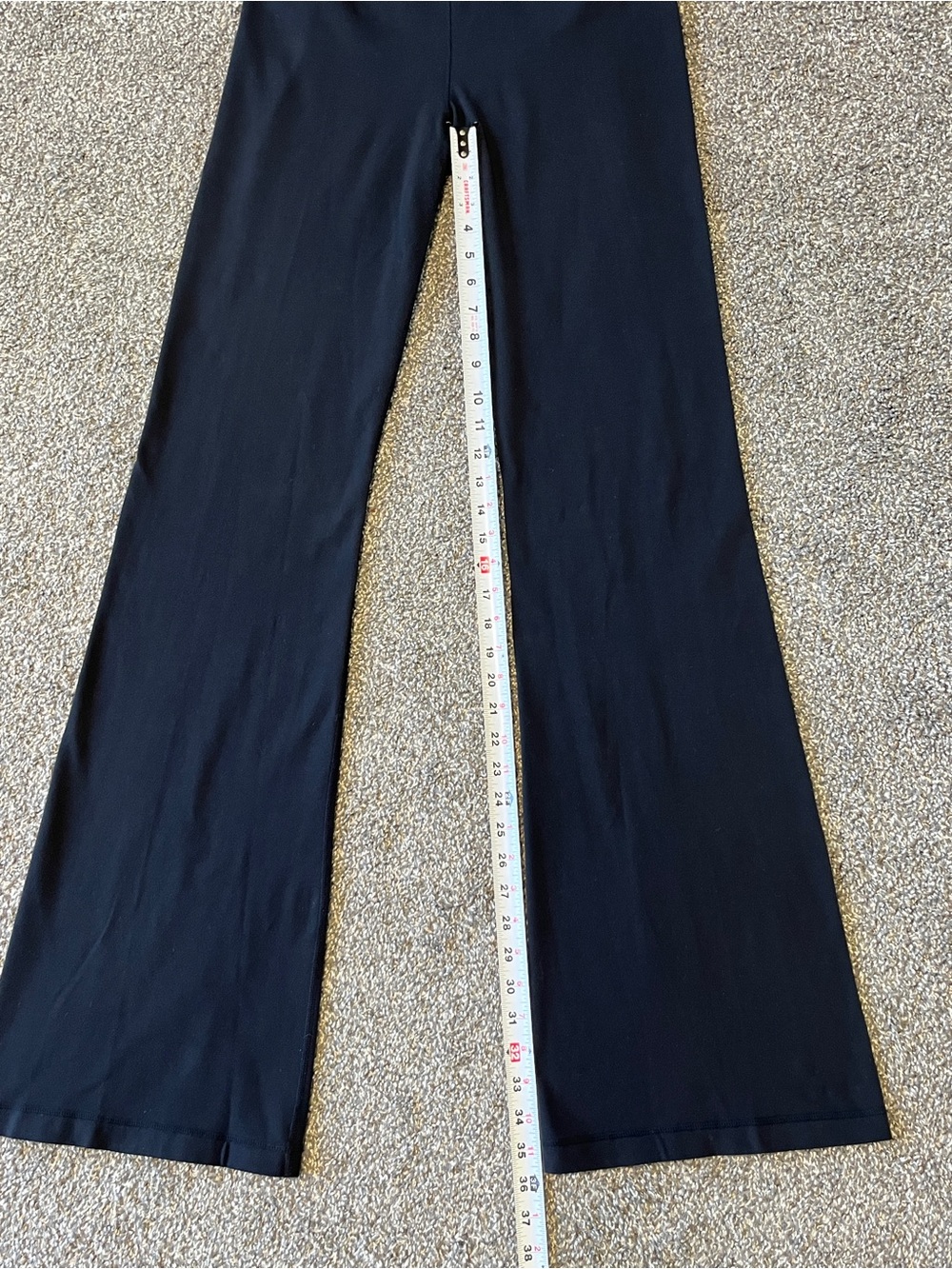 lululemon athletica Black Foldover Groove Pants with Blue Waistband Size 8 - Picture 8 of 9